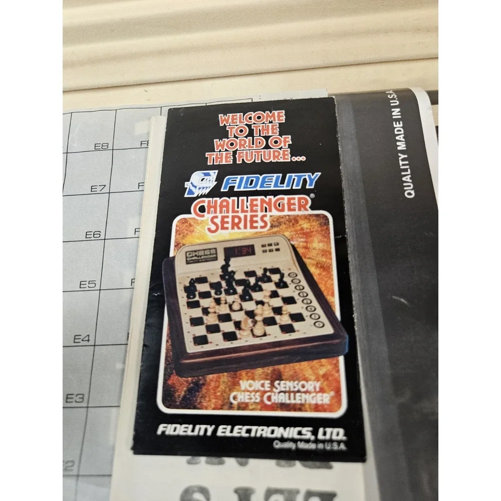 Vintage Fidelity Chess Challenger Electronic Chess Computer w/ Case Manual...